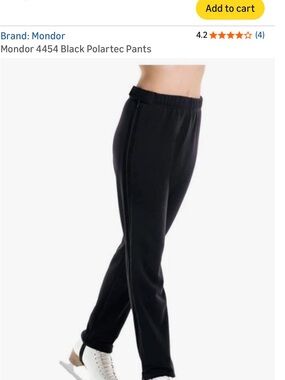 Mondor Kids Black Dance Pants - Polartec Comfort